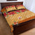 Hawaii Hibiscus Quilt Bed Set Turtles and Tribal Motifs Vintage Floral Style