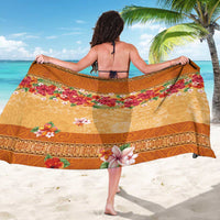 Hawaii Hibiscus Sarong Turtles and Tribal Motifs Vintage Floral Style