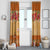 Hawaii Hibiscus Window Curtain Turtles and Tribal Motifs Vintage Floral Style