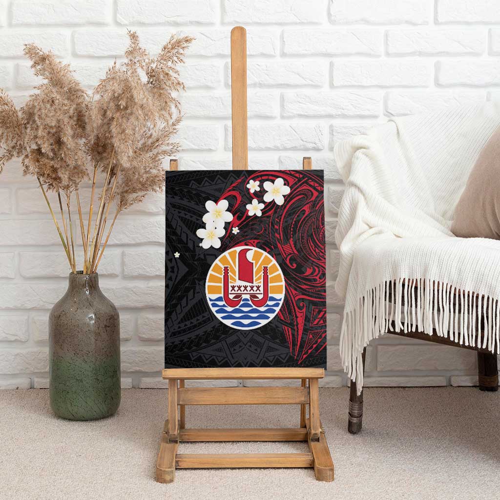 French Polynesia Tiare Day Canvas Wall Art Seal and Polynesian Pattern LT03 - Polynesian Pride