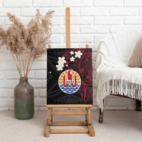 French Polynesia Tiare Day Canvas Wall Art Seal and Polynesian Pattern LT03 - Polynesian Pride