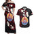 French Polynesia Tiare Day Couples Matching Off Shoulder Maxi Dress and Hawaiian Shirt Seal and Polynesian Pattern