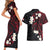 French Polynesia Tiare Day Couples Matching Short Sleeve Bodycon Dress and Hawaiian Shirt Seal and Polynesian Pattern