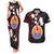 French Polynesia Tiare Day Couples Matching Tank Maxi Dress and Hawaiian Shirt Seal and Polynesian Pattern