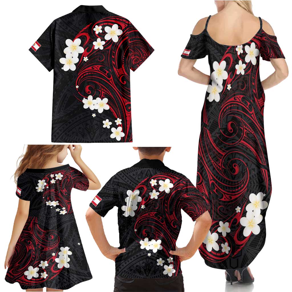 French Polynesia Tiare Day Family Matching Summer Maxi Dress and Hawaiian Shirt Seal and Polynesian Pattern LT03 - Polynesian Pride