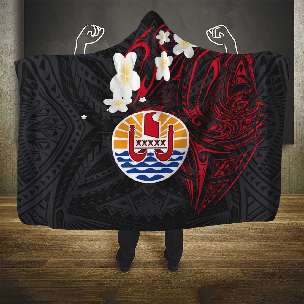 French Polynesia Tiare Day Hooded Blanket Seal and Polynesian Pattern LT03 - Polynesian Pride