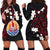 French Polynesia Tiare Day Hoodie Dress Seal and Polynesian Pattern