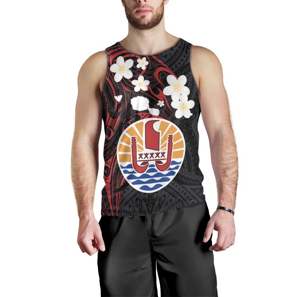 French Polynesia Tiare Day Men Tank Top Seal and Polynesian Pattern LT03 - Polynesian Pride