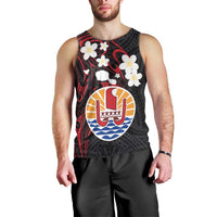 French Polynesia Tiare Day Men Tank Top Seal and Polynesian Pattern LT03 - Polynesian Pride