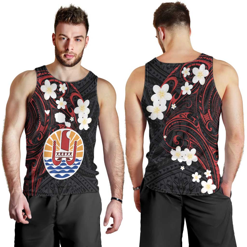 French Polynesia Tiare Day Men Tank Top Seal and Polynesian Pattern LT03 - Polynesian Pride