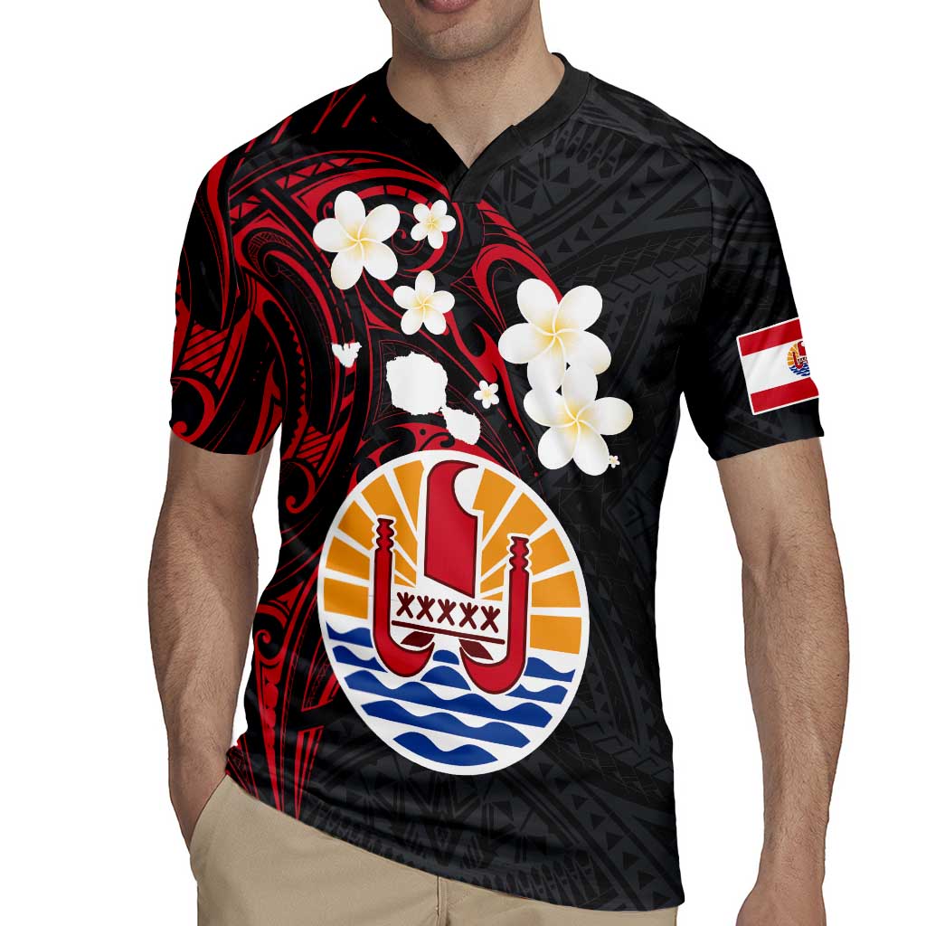 French Polynesia Tiare Day Rugby Jersey Seal and Polynesian Pattern LT03 - Polynesian Pride