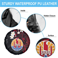 French Polynesia Tiare Day Spare Tire Cover Seal and Polynesian Pattern LT03 - Polynesian Pride