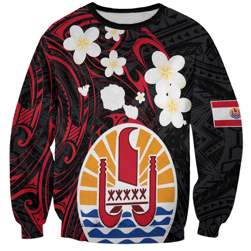 French Polynesia Tiare Day Sweatshirt Seal and Polynesian Pattern