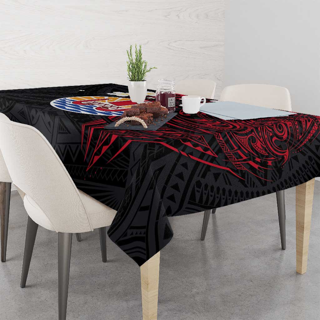 French Polynesia Tiare Day Tablecloth Seal and Polynesian Pattern LT03 - Polynesian Pride