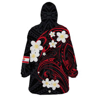 French Polynesia Tiare Day Wearable Blanket Hoodie Seal and Polynesian Pattern LT03 - Polynesian Pride