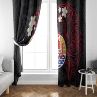 French Polynesia Tiare Day Window Curtain Seal and Polynesian Pattern LT03 - Polynesian Pride