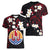 French Polynesia Tiare Day Women V-Neck T-Shirt Seal and Polynesian Pattern