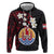 French Polynesia Tiare Day Zip Hoodie Seal and Polynesian Pattern