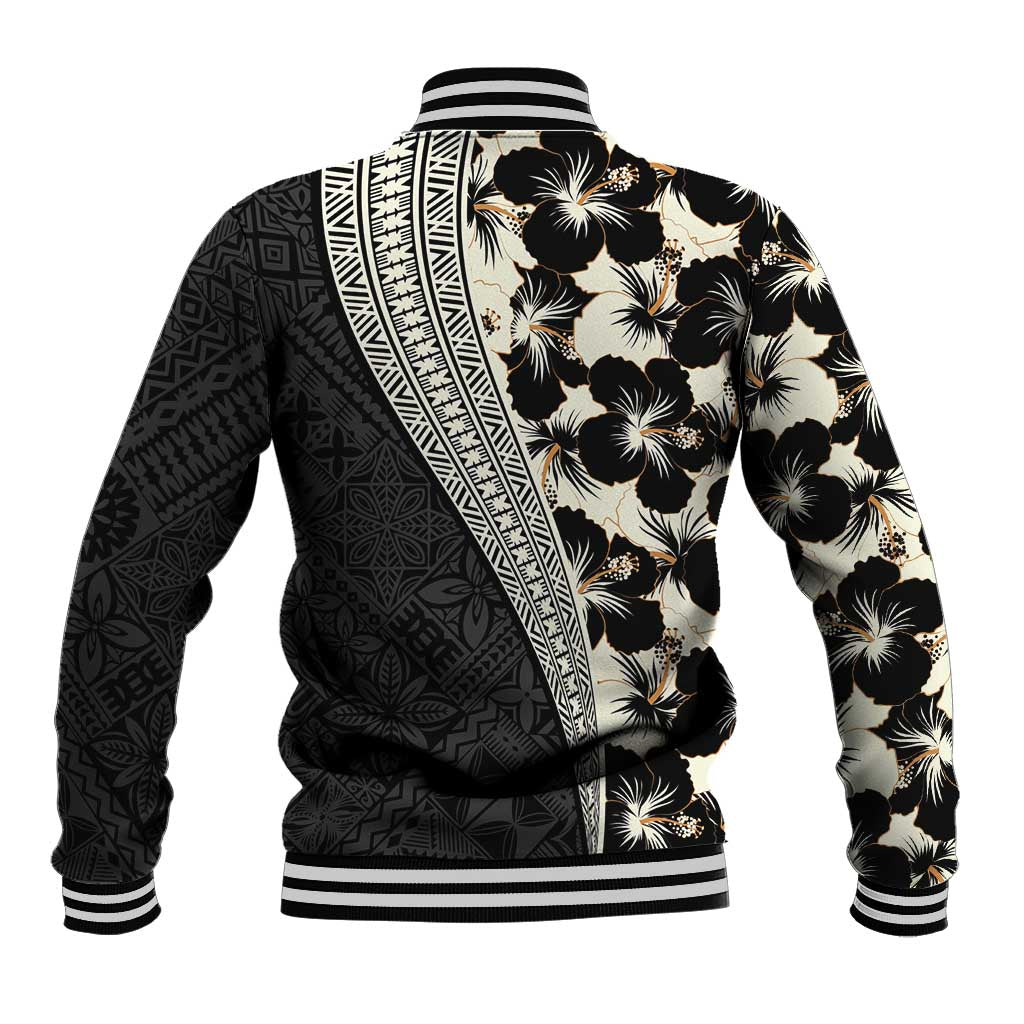 Bula Hibiscus Festival Baseball Jacket Tapa Pattern Half Style LT03 - Polynesian Pride