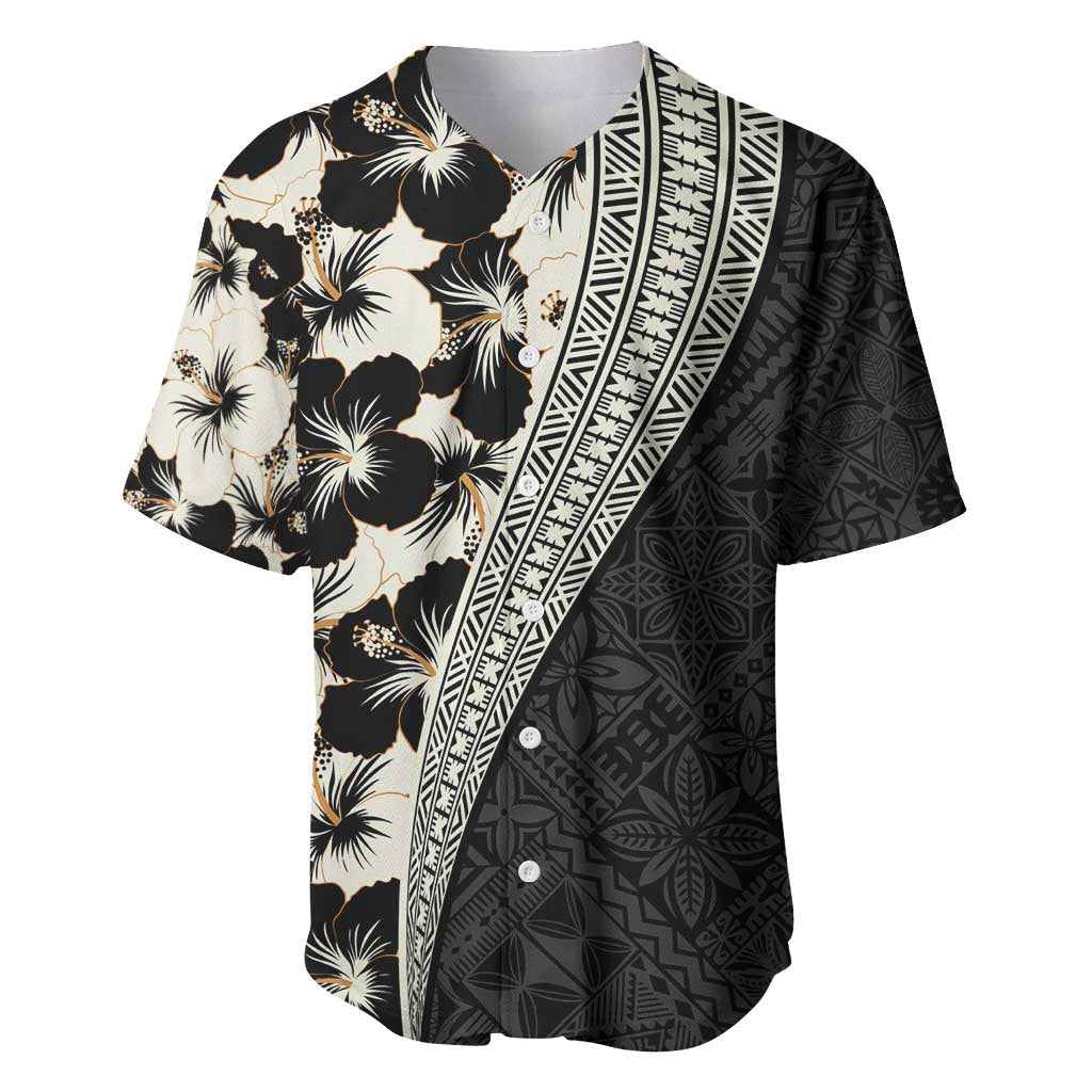 Bula Hibiscus Festival Baseball Jersey Tapa Pattern Half Style