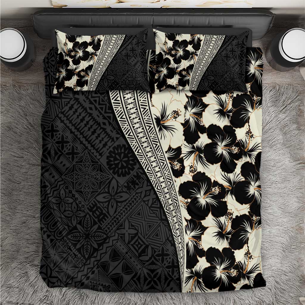 Bula Hibiscus Festival Bedding Set Tapa Pattern Half Style LT03 Beige - Polynesian Pride
