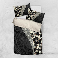 Bula Hibiscus Festival Bedding Set Tapa Pattern Half Style LT03 US Twin 172cm x 218cm Beige - Polynesian Pride