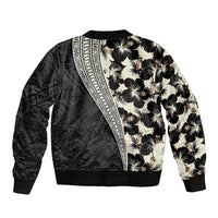 Bula Hibiscus Festival Bomber Jacket Tapa Pattern Half Style LT03 - Polynesian Pride