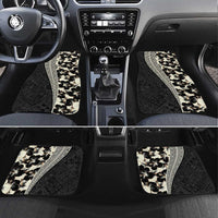 Bula Hibiscus Festival Car Mats Tapa Pattern Half Style LT03 Set 4pcs Beige - Polynesian Pride