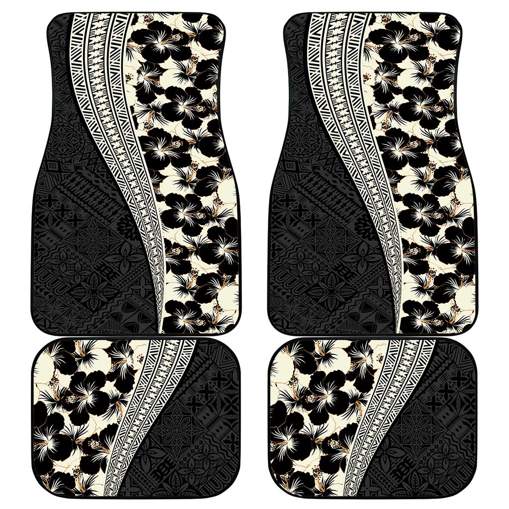 Bula Hibiscus Festival Car Mats Tapa Pattern Half Style LT03 - Polynesian Pride