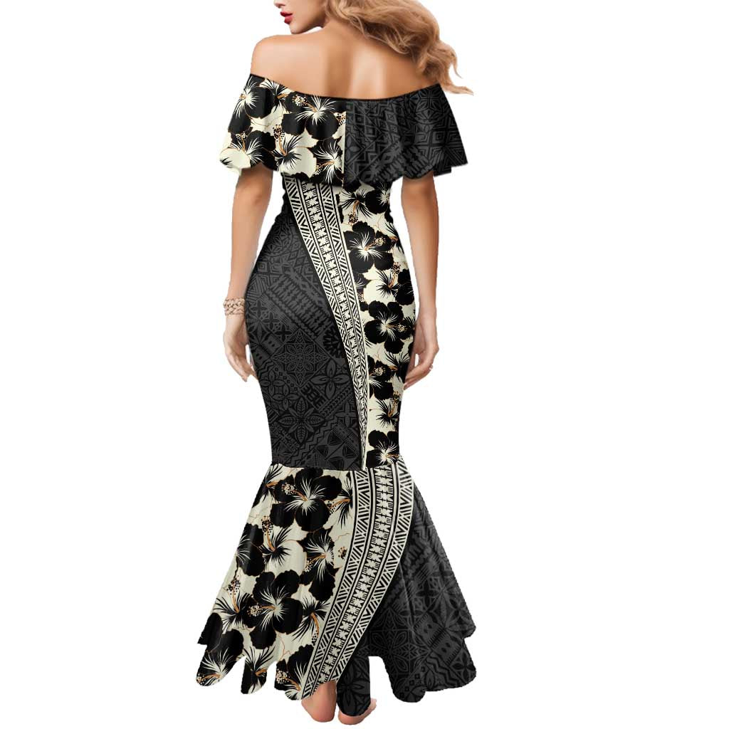 Bula Hibiscus Festival Family Matching Mermaid Dress and Hawaiian Shirt Tapa Pattern Half Style