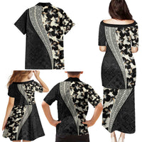 Bula Hibiscus Festival Family Matching Puletasi and Hawaiian Shirt Tapa Pattern Half Style