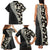 Bula Hibiscus Festival Family Matching Tank Maxi Dress and Hawaiian Shirt Tapa Pattern Half Style