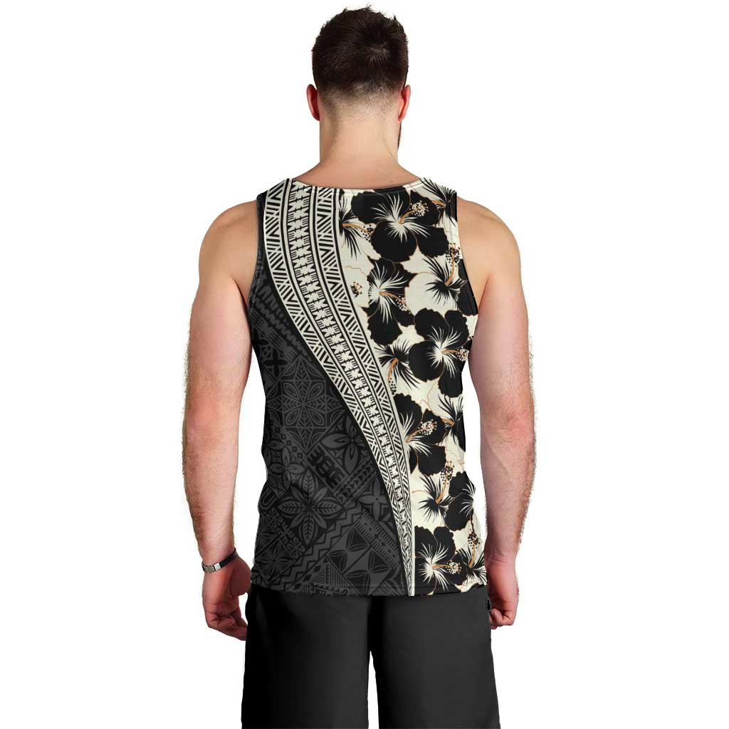 Bula Hibiscus Festival Men Tank Top Tapa Pattern Half Style LT03 - Polynesian Pride