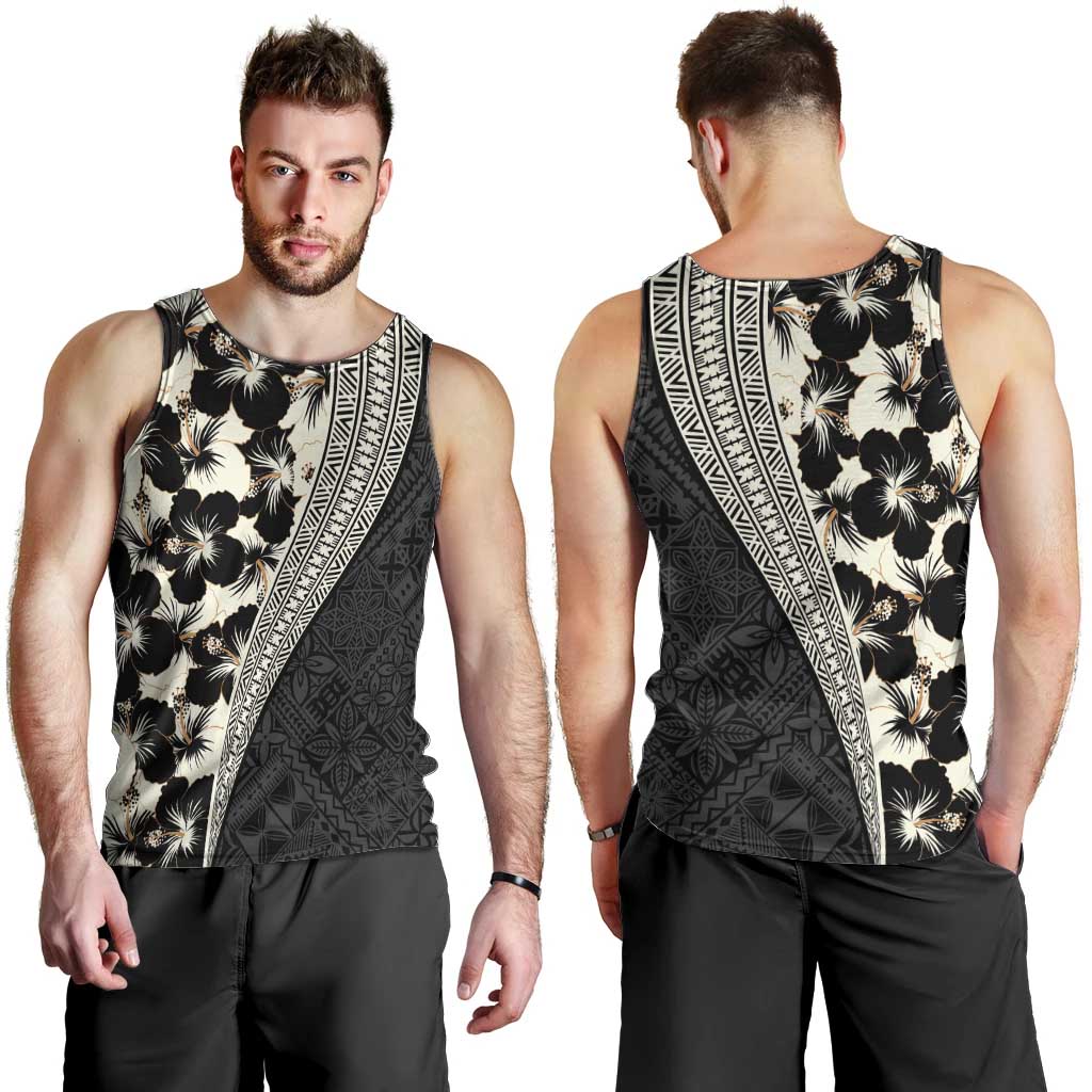 Bula Hibiscus Festival Men Tank Top Tapa Pattern Half Style LT03 - Polynesian Pride