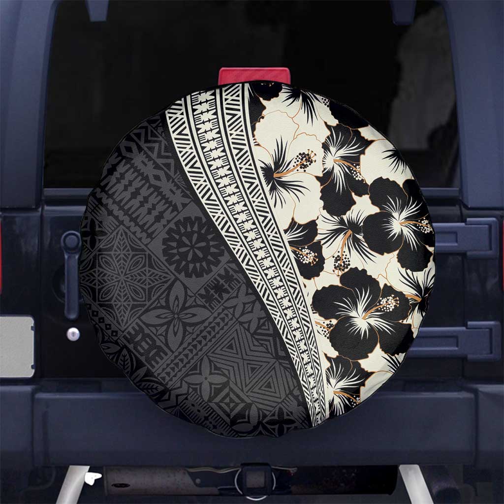 Bula Hibiscus Festival Spare Tire Cover Tapa Pattern Half Style LT03 - Polynesian Pride