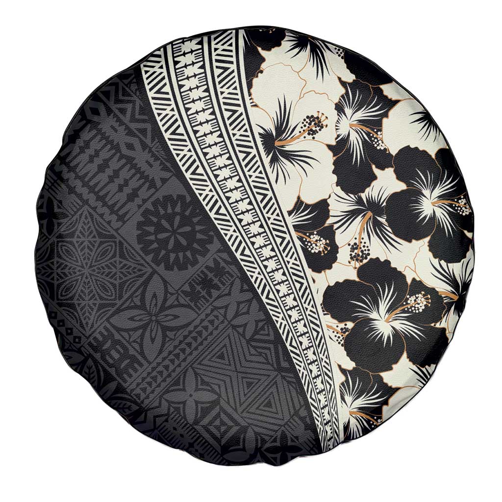 Bula Hibiscus Festival Spare Tire Cover Tapa Pattern Half Style LT03 - Polynesian Pride