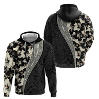 Bula Hibiscus Festival Zip Hoodie Tapa Pattern Half Style