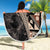 Bula Hibiscus Festival Beach Blanket Fijian Masi Pattern Half Style