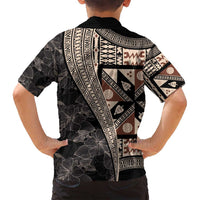 Bula Hibiscus Festival Family Matching Long Sleeve Bodycon Dress and Hawaiian Shirt Fijian Masi Pattern Half Style