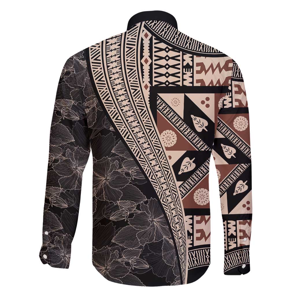 Bula Hibiscus Festival Family Matching Mermaid Dress and Hawaiian Shirt Fijian Masi Pattern Half Style