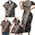 Bula Hibiscus Festival Family Matching Short Sleeve Bodycon Dress and Hawaiian Shirt Fijian Masi Pattern Half Style