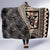 Bula Hibiscus Festival Hooded Blanket Fijian Masi Pattern Half Style