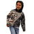 Bula Hibiscus Festival Kid Hoodie Fijian Masi Pattern Half Style