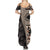 Bula Hibiscus Festival Summer Maxi Dress Fijian Masi Pattern Half Style