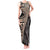 Bula Hibiscus Festival Tank Maxi Dress Fijian Masi Pattern Half Style