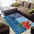 Fiji Day Area Rug Tapa Pattern and Hibiscus Flower