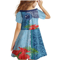 Fiji Day Family Matching Mermaid Dress and Hawaiian Shirt Tapa Pattern and Hibiscus Flower
