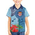 Fiji Day Family Matching Off The Shoulder Long Sleeve Dress and Hawaiian Shirt Tapa Pattern and Hibiscus Flower