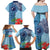 Fiji Day Family Matching Off Shoulder Maxi Dress and Hawaiian Shirt Tapa Pattern and Hibiscus Flower