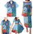 Fiji Day Family Matching Puletasi and Hawaiian Shirt Tapa Pattern and Hibiscus Flower